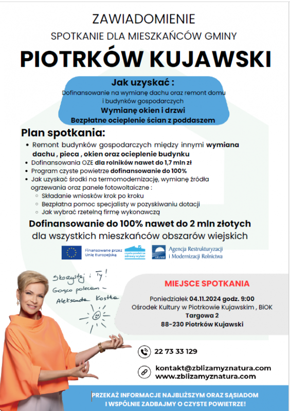 Spotkanie w sprawie dofinansowania na termomodernizację 04.11.2024 r. 