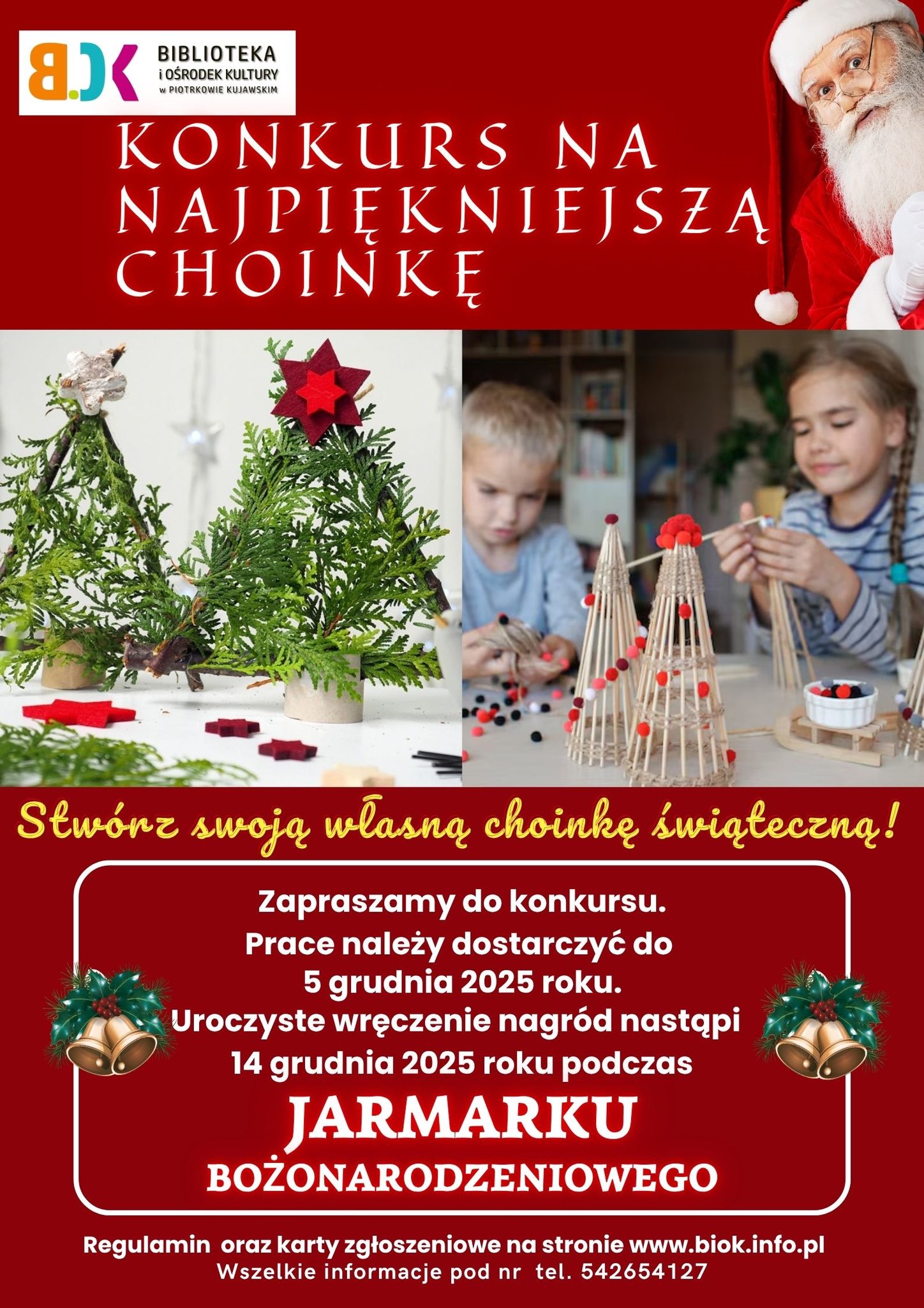 Konkurs na najpiękniejszą choinkę - Biblioteka i Ośrodek Kultury w Piotrkowie Kujawskim