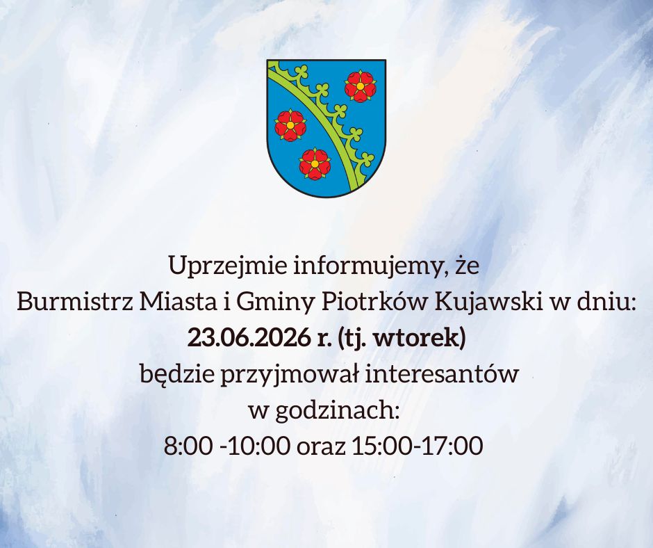 Informacja dot. przyjmowania interesantów w dniu 23.06.2026 r.