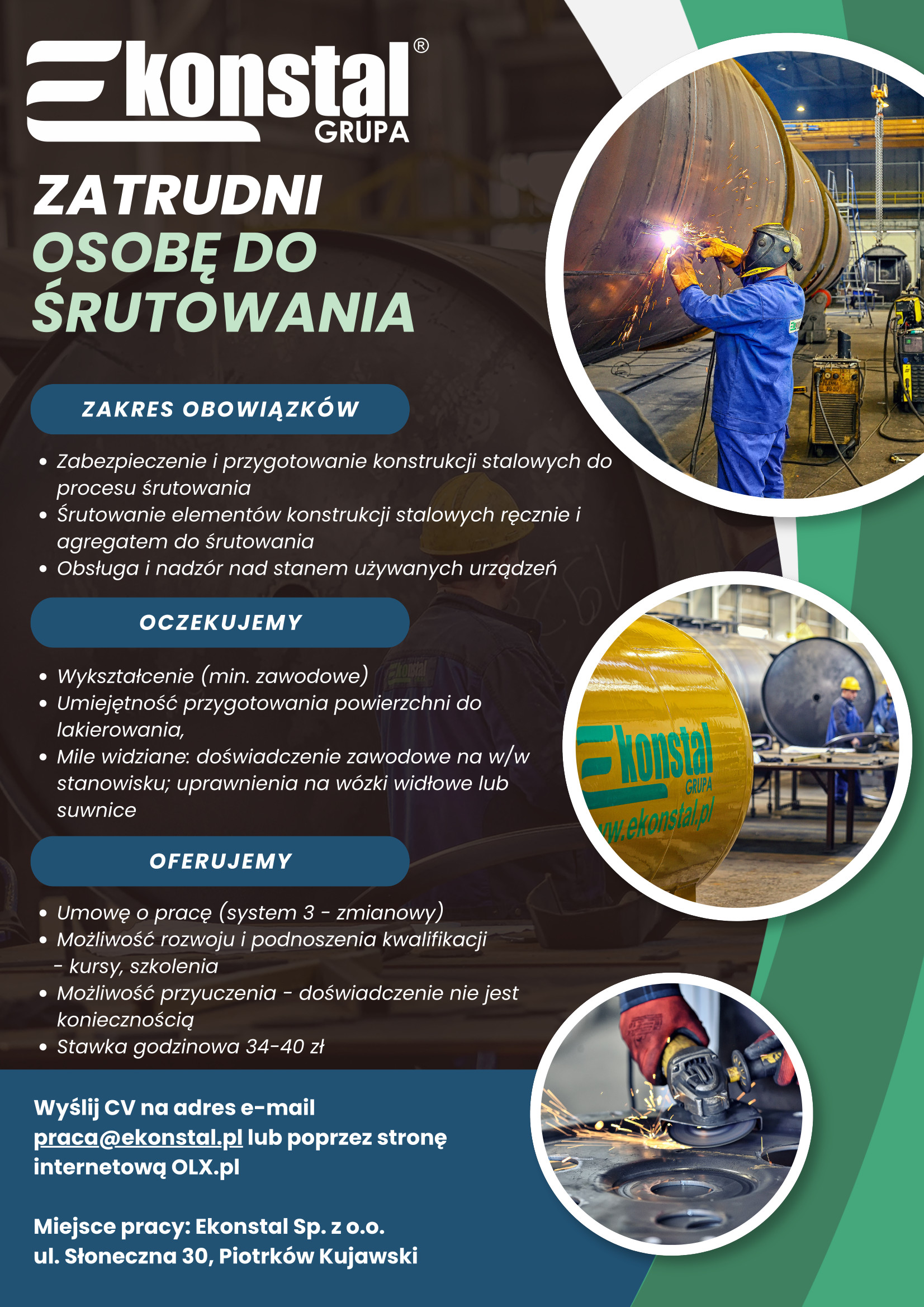 Ekonstal GRUPA - zatrudni osobę do śrutowania